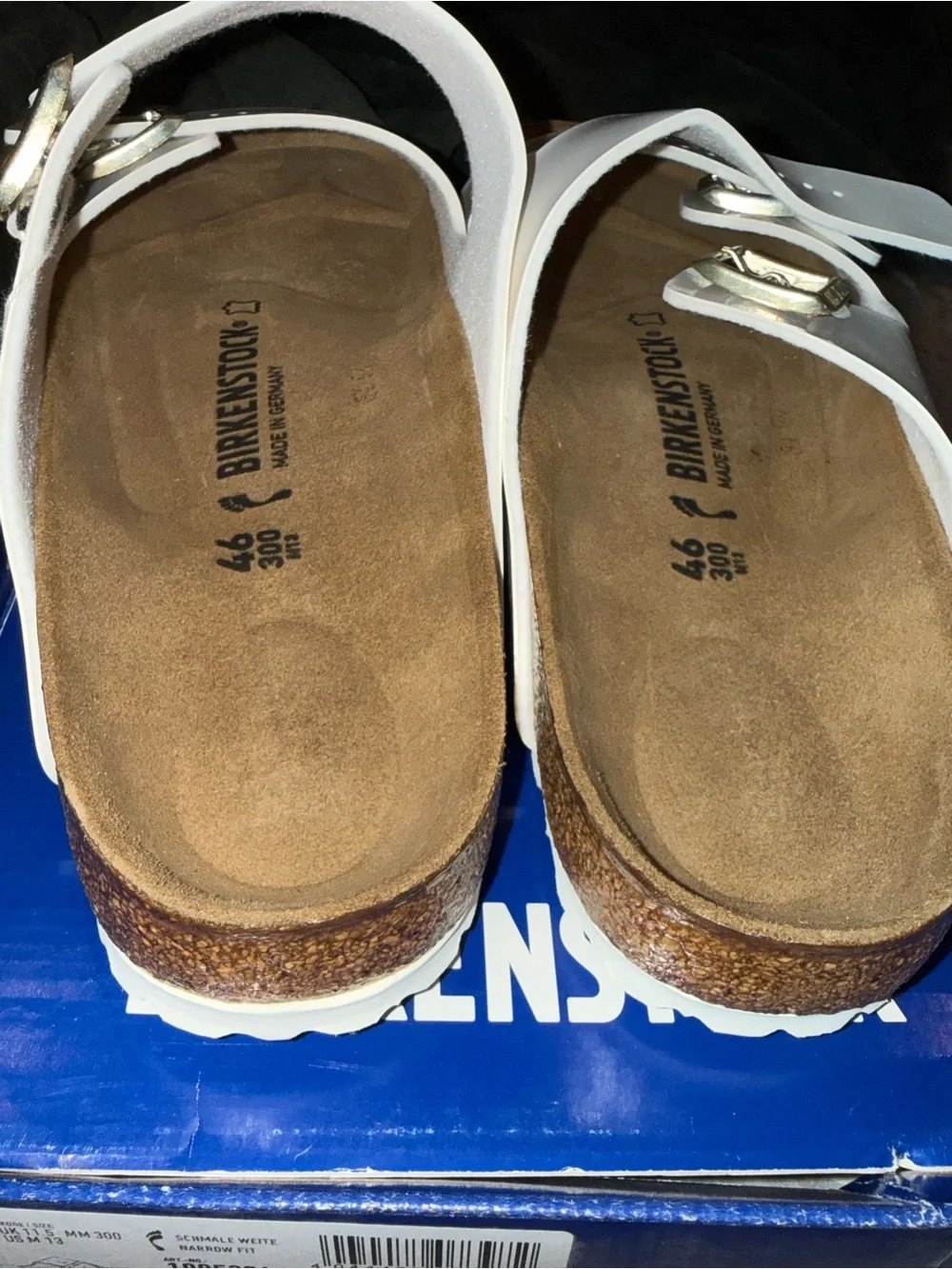 New Birkenstock Arizona Men’s Patent Birko-Flor Finish with Cork Size 13
